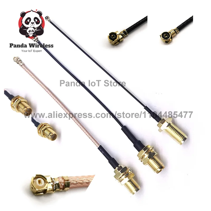 2pcs 5CM-100CM RG178 1.13 0.81 Adapter cable SMA to U.FL Pigtail Jumper RP SMA Female for Wifi Router AntennaCable Antenna Exte