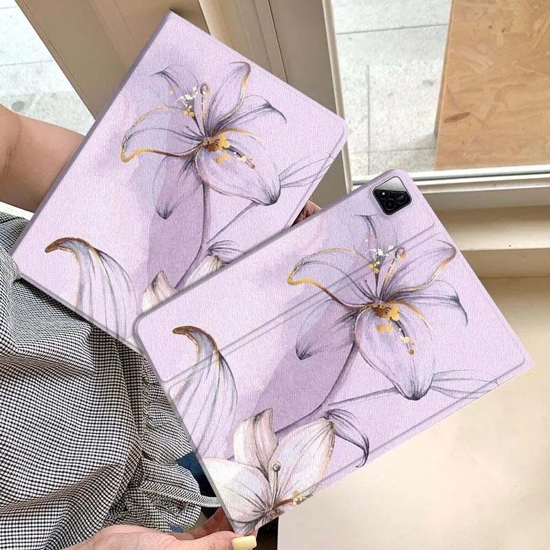 

Starry Pink Rose Illustration Tablet Case For Xiaomi Redmi Mini Pad SE K 2 4 5 6 7 8 2023 2025 11 8.8 11.2 10.1 Pro Gift