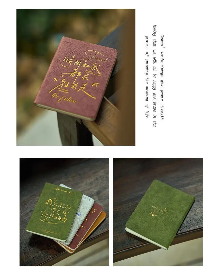 Tragbares, gepunktetes Tagebuch-Notizbuch im A6-Format – Tagebuchplaner mit Goldfolienprägung, Hardcover, Einfachheit, Eleganz, zeitlose Melodie-Serie – Detail 13