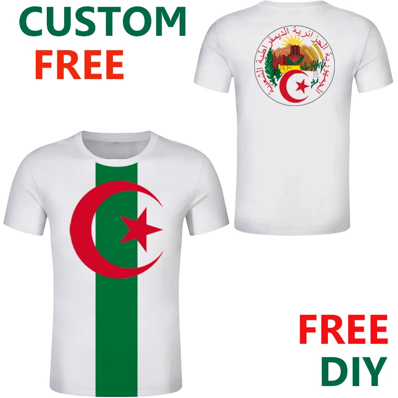 Camiseta personalizada de Argelia para hombre, camisa con texto impreso de la bandera de Algerie árabe, Jersey de Argelia francesa para niño y joven