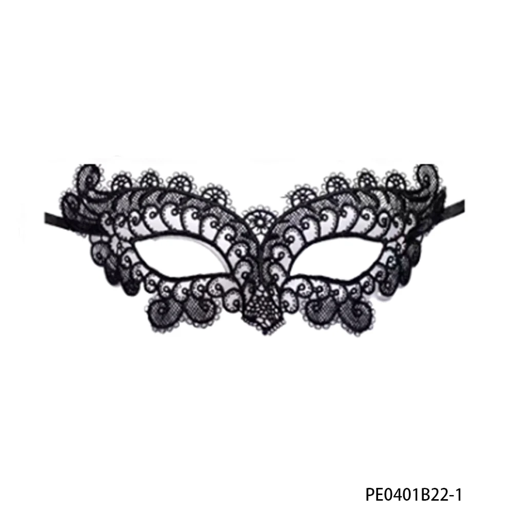 PESENAR Schwarze Spitzenmaske im 1920er-Jahre-Stil für Flapper-Kostüme und Vintage-Gatsby-Partyzubehör