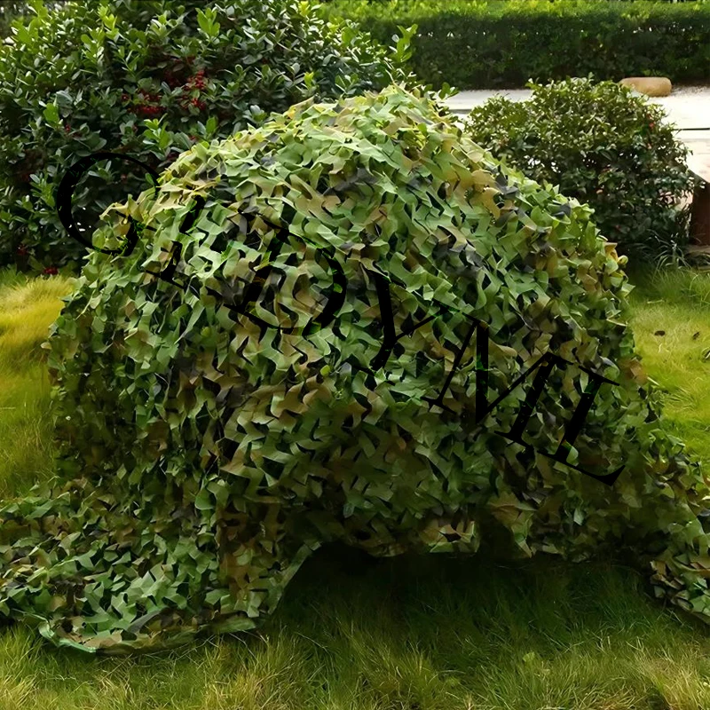 Double-Layer Camouflage Netting, Military-Style Camouflage Netting, Suitable for Use as balcony Shade Netting or for Camping