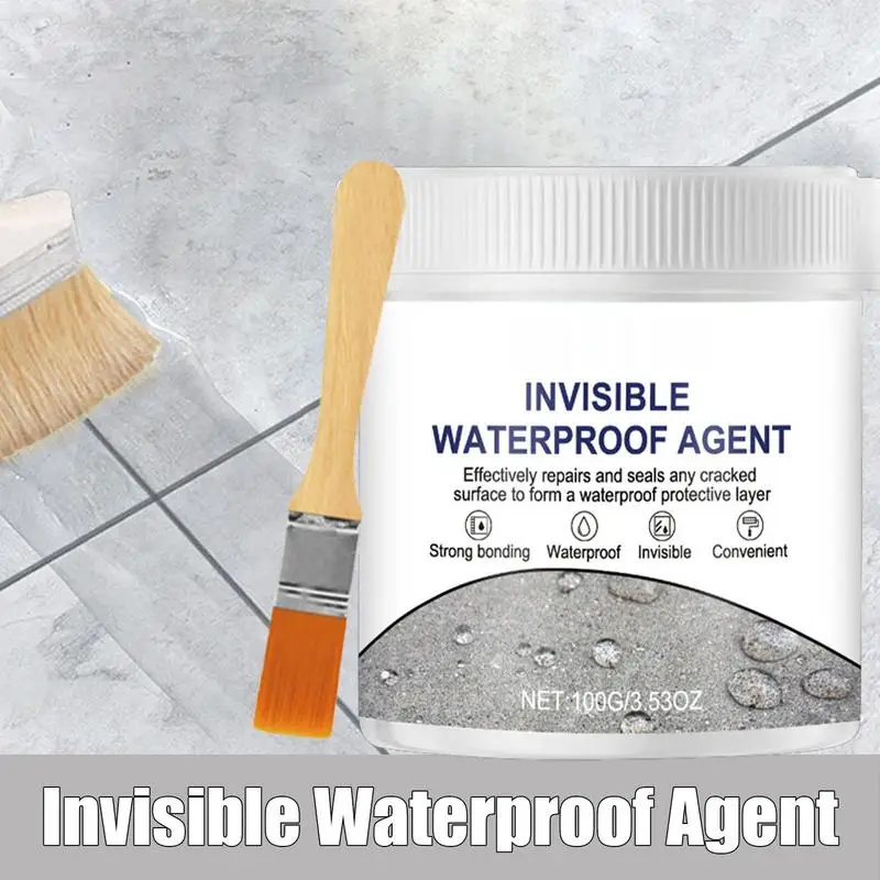 

Invisible Paste Glue Waterproof Adhesive Strong Sealant With Brush Strong Sealant Toilet Repair Tools Invisible Sealing Coating