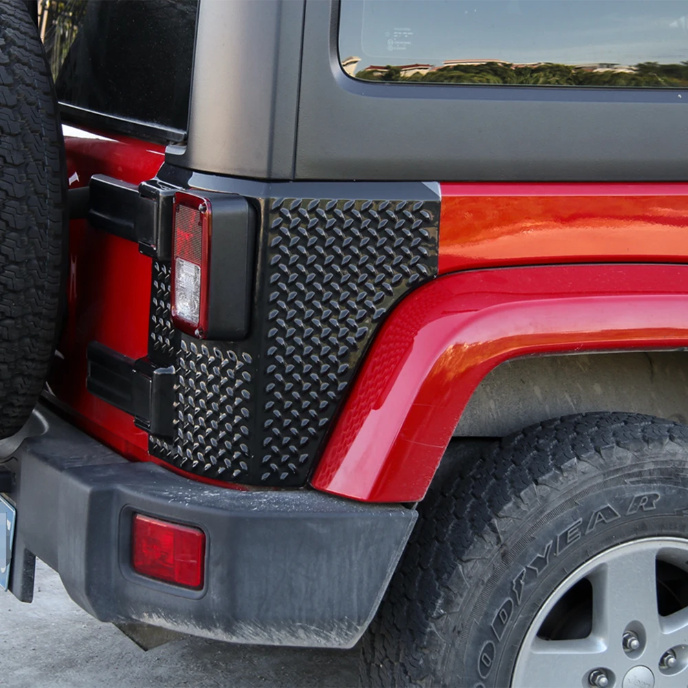 Car Tail Light Wrap Angle Decoration Tail Light Guard Cover for Jeep Wrangler JK JKU 2007-2017 2/4 Doors Exterior Accessories