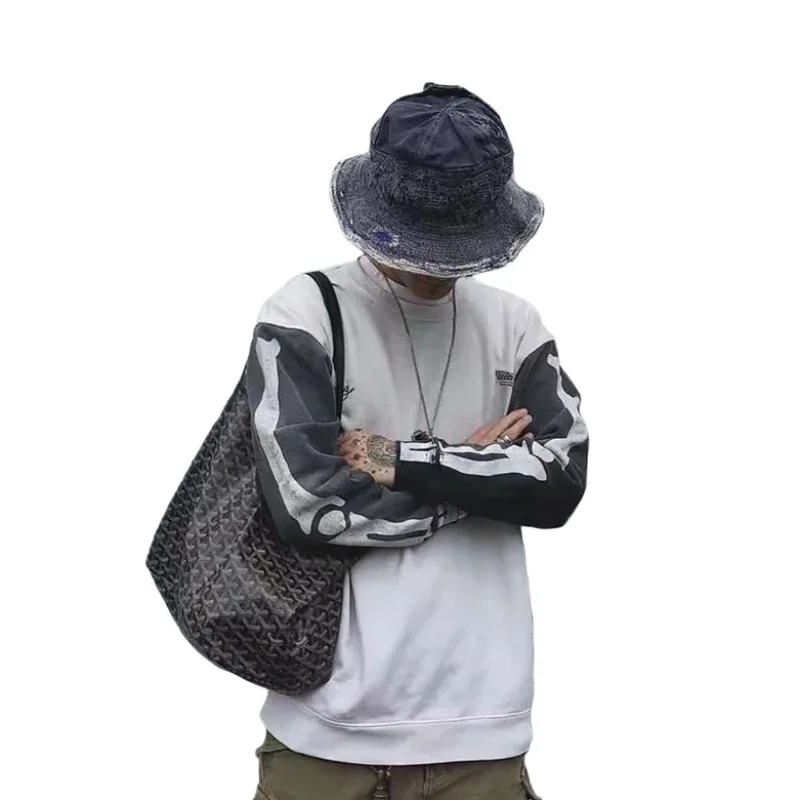 Trendy Leisure Corroded Fisherman Hats Washed Denim Retro Sun Hat Winter Warm Summer Suncreen Cap view 5