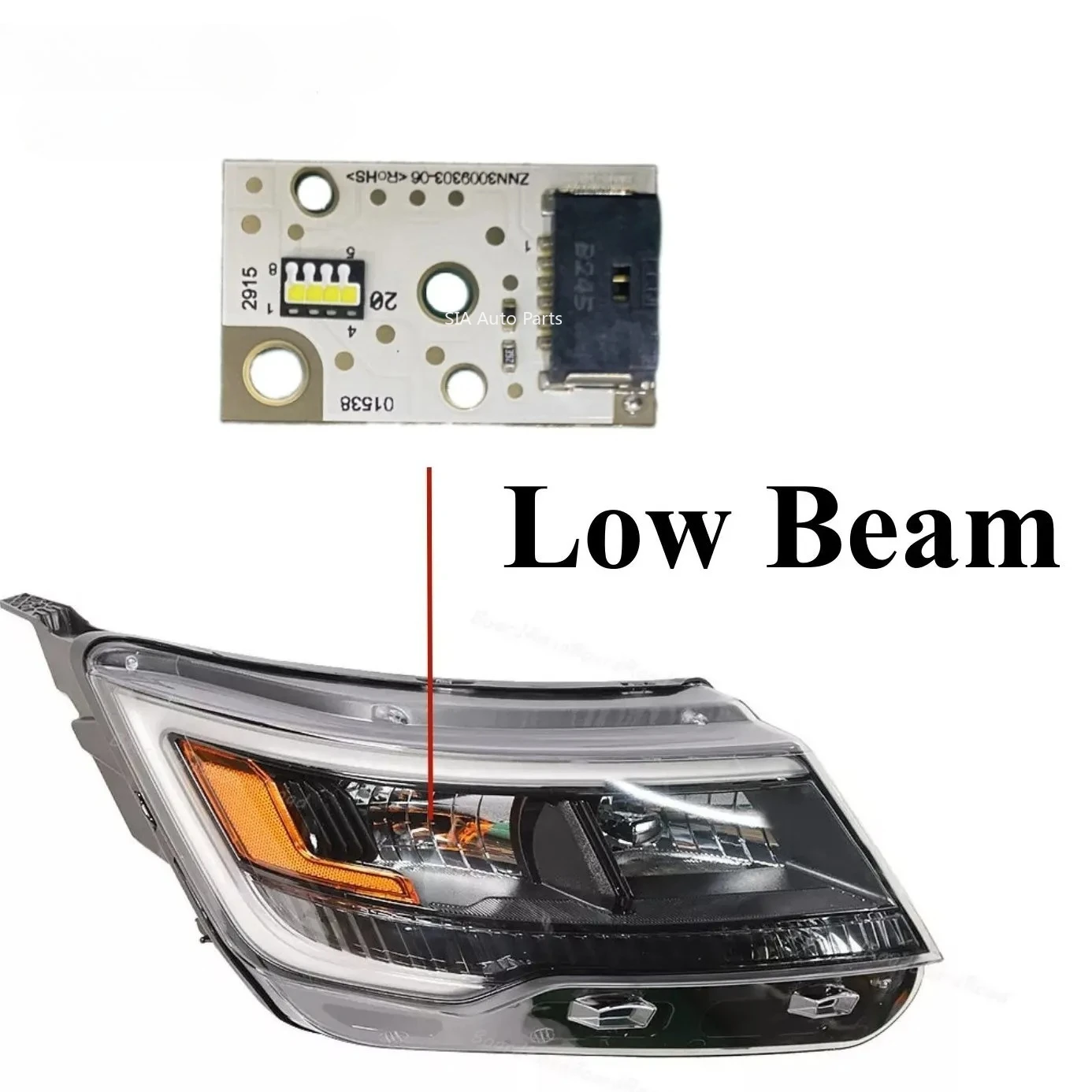 

New LED Headlight Low Beam LED Board For Ford Explorer 2016 2017 2018 2019 Auto Parts Chip
