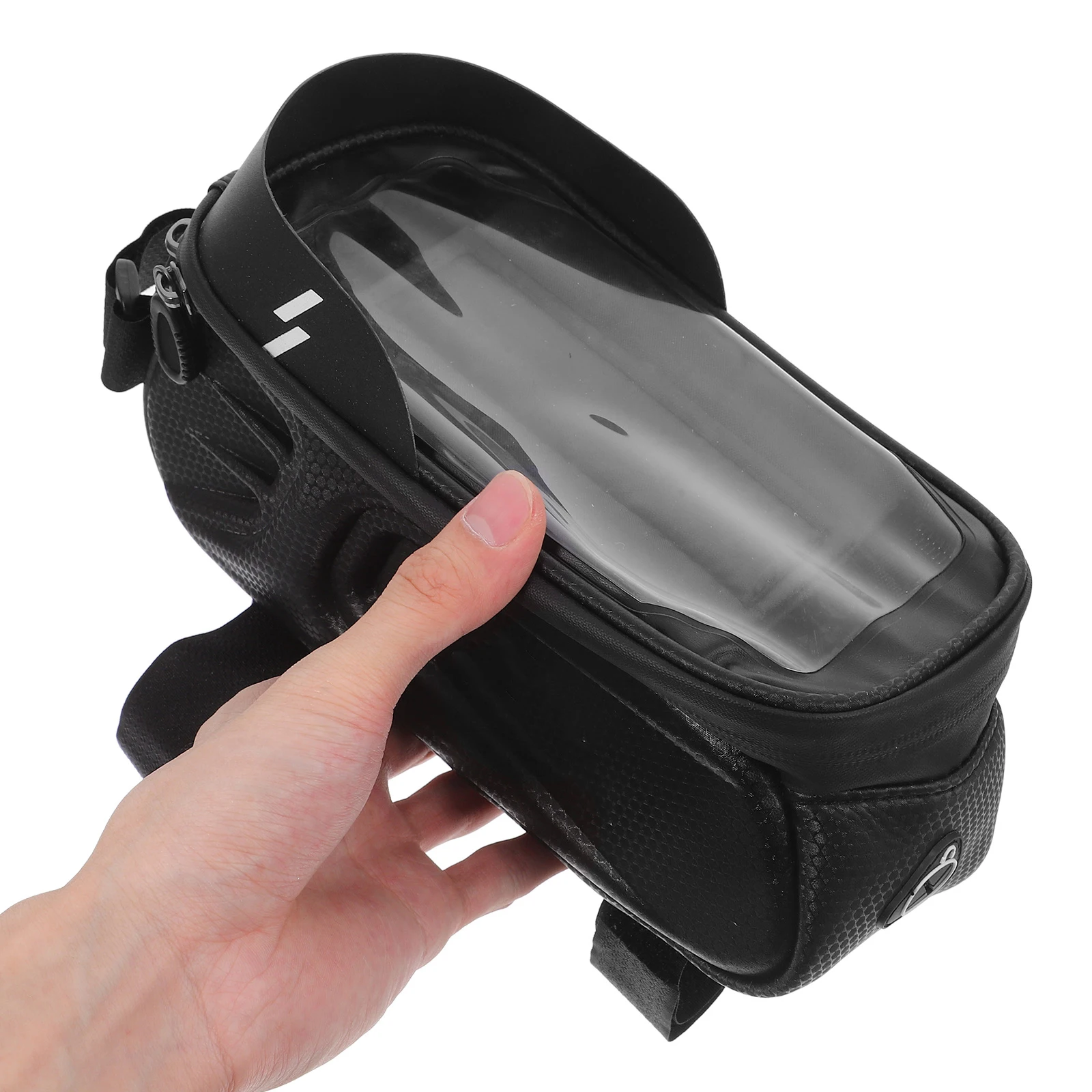 

Durable Bike H Bag Touchscreen Phone Pouch Reflective Design Night Riding Safety Large Capacity Side Bags Fix Phone