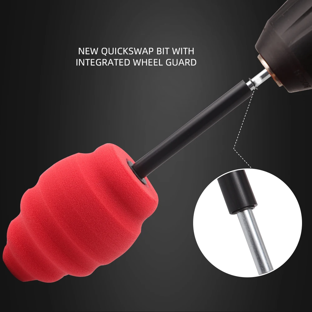 SPTA Ball Buster Wheel and Rim Polisher System Polishing Ball for Body Wheels Care Wash Cleaning Auto Tools