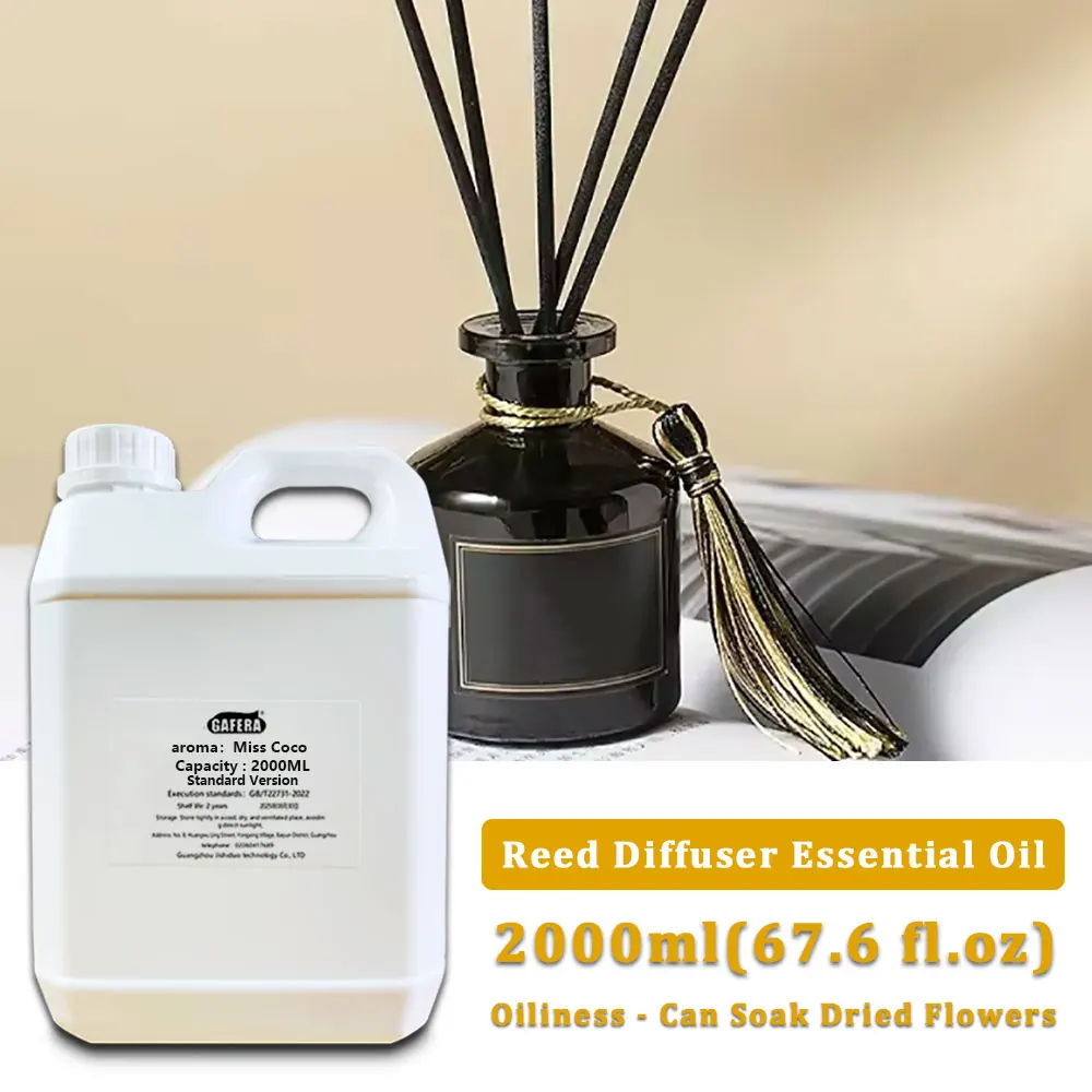 GAFERA 2000ML (67.6 fl.oz) Wild Bluebell/Miss Coco Essential Oils - For Reed Diffuser & Fireless Aroma Diffuser & Vine Diffuser