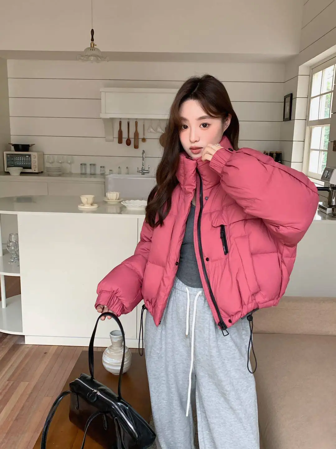 2026 Autumn Winter Women's Short Down Jacket Korean Stand Collar Puffer Jackets Women Warm Fashion Multicolor Thick Outerwear