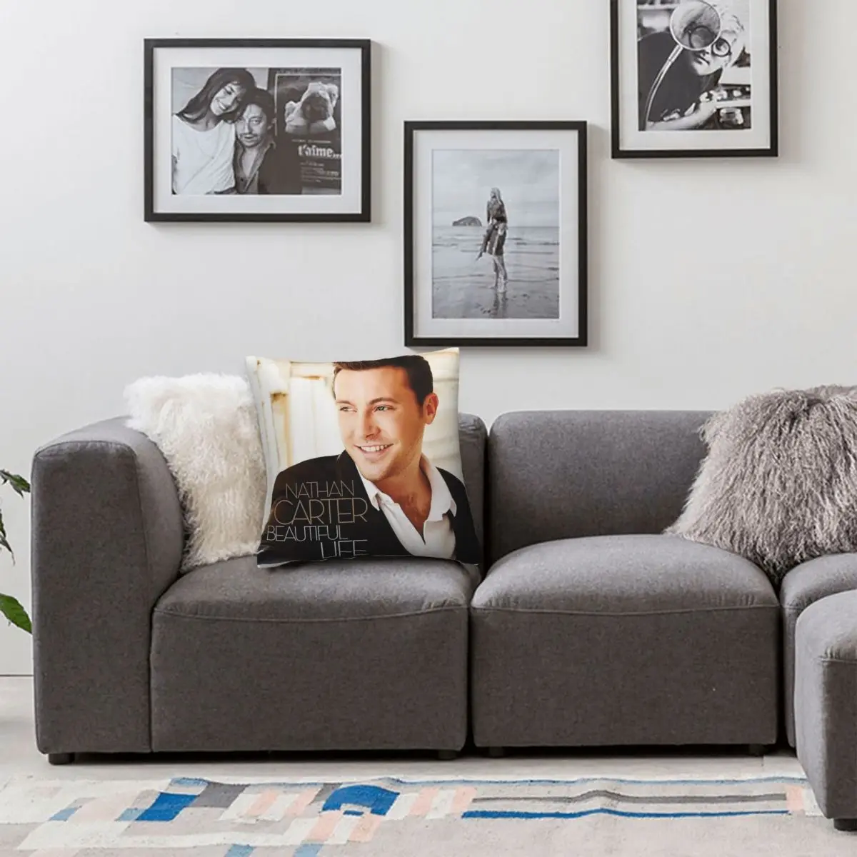 ناثان كارتر وسيم الناس ساحة المخدة البوليستر الكتان المخملية المطبوعة البريدي كسوة وسائد للزينة وسادة السرير بالجملة