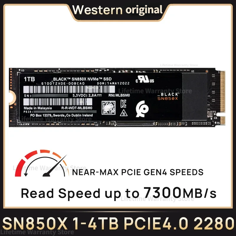 

2024 NEW 1TB 2TB 4TB PS5 SN850X SSD M.2 NVMe PCIe 4.0 Read Up to 7300MB/s 2280 SSD for Gaming Computer Laptop Mini PC Notebook