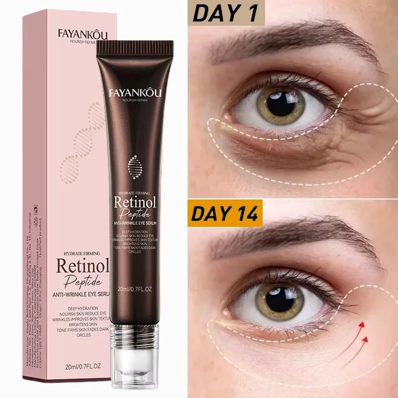 Peptide Anti-Wrinkle Eye Serum Retinol Remove Puffiness Under Eye Bags Whiten Dark Circle Fade Fine Line Tighten Korea Cosmetics