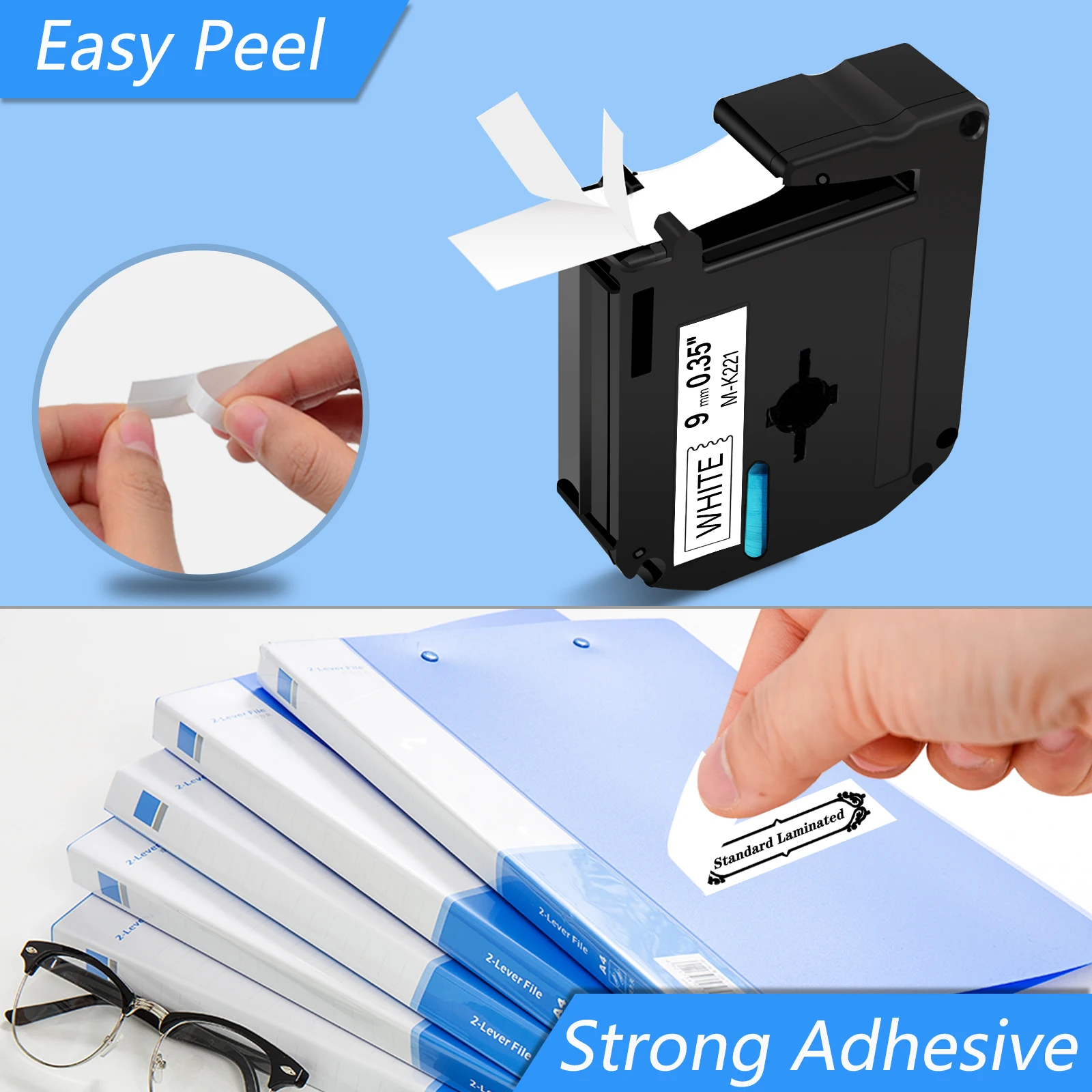 1PK/6PK M-K231 Label Tape Compatible Brother M Tapes MK231 M231 Black on White 12mm Label Tape For Brother P-touch PT-100 PT-65