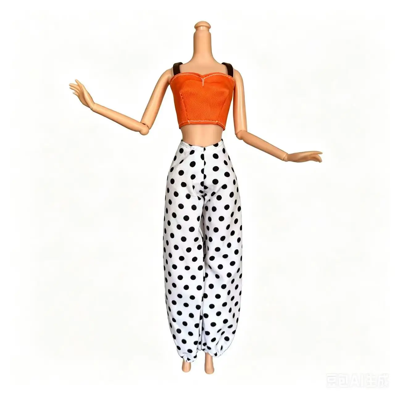 5 Pcs/Set Summer Fashion Outfits Clothes  or 11.5 Inch Dolls - Assorted Colors Tops & Pants Clothing Set Handmade Kids Toys