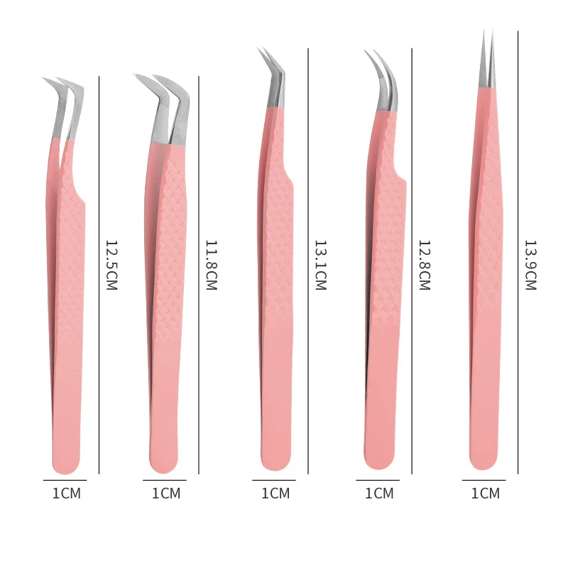 1PC 帯電防止精密ファイバーチップピンセットまつげエクステンション眉毛セットステンレス鋼美容精密ピンセットメイクアップツール
