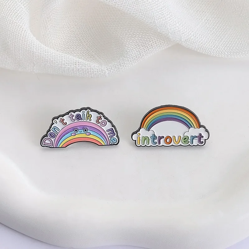 الحلو الكرتون لطيف قوس قزح المينا دبابيس لحقيبة الظهر لا تايك لي قوس قزح دبابيس شارات هدايا للأصدقاء #1