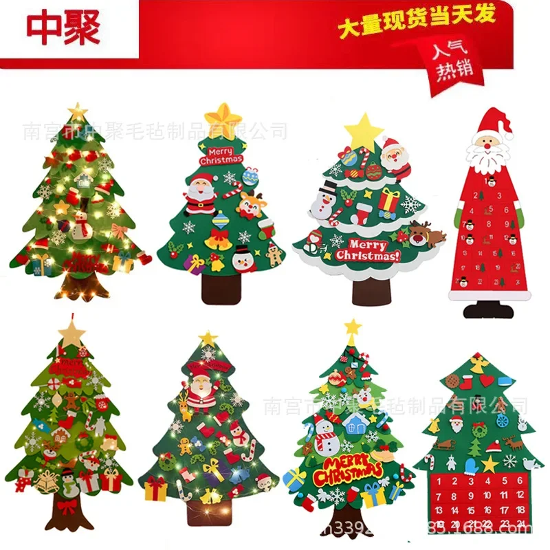 

New Felt Christmas Tree Non Woven Felt Christmas Tree Kids Handmade Puzzle DIY Christmas Decoration Pendant