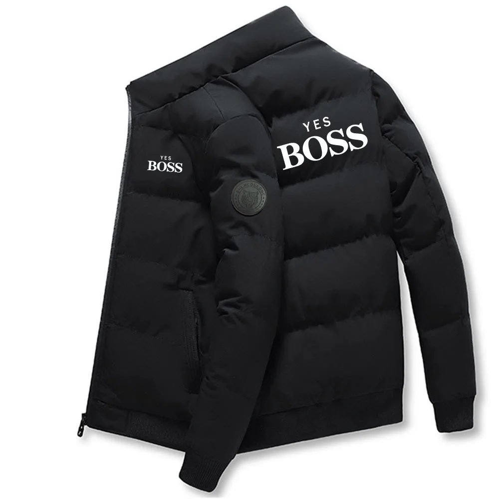 Parka de algodón para hombre, chaqueta con logo de cabeza de tigre, corta, gruesa, informal, parka para hombre, tendencia de invierno, M-5XL,