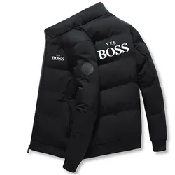 Parka de algodón para hombre, chaqueta con logo de cabeza de tigre, corta, gruesa, informal, parka para hombre, tendencia de invierno, M-5XL, invierno 2024