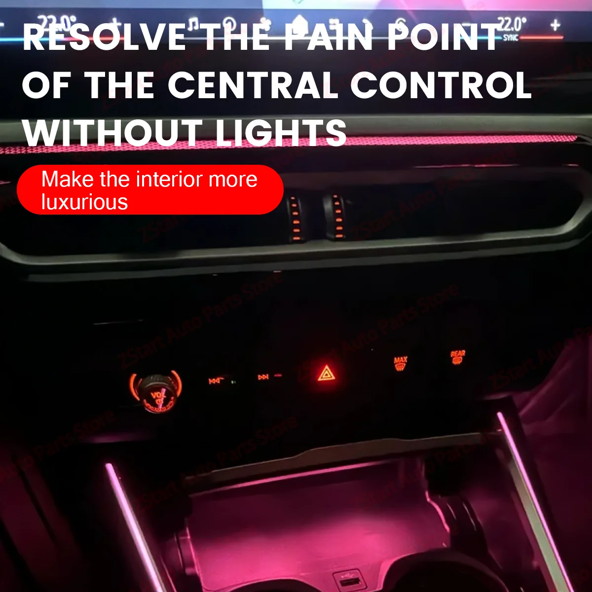 64 Colors LED Air Outlet Frame For BMW 3 Series G20 G28 G22 G23 I3 I4 G26 Original Car Synchronous Ambient Light Car Accessories 4