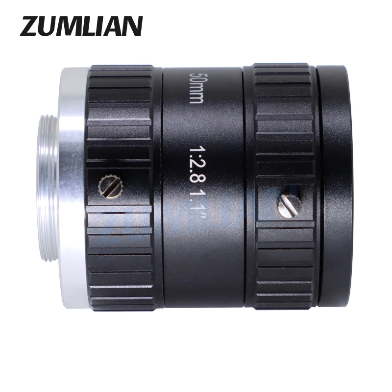

ZUMLIAN Высококонтрастный объектив 1,1 дюйма, 20 МП, 50 мм, объектив с креплением C, ручная диафрагма, объектив F2,8 FA, камеры машинного зрения, лабораторный испытательный объектив