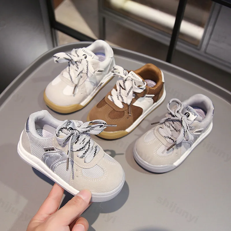 

Children Sneakers Board Shoes Mesh Breathable 2025 Girls Fashion Boys Anti-slip Kids Casual Shoes Toddler Outdoor Running Shoes
