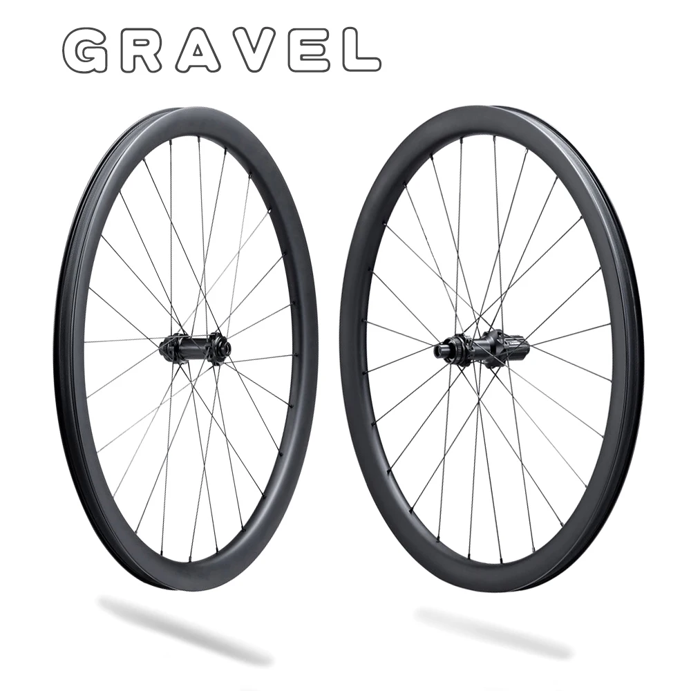 

Gravel Carbon Wheels Disc 700c 30mm Asymmetric Road Bike Wheelset Center Lock 24h Ratchet Hubs Cycling 32/35/39/45mm Tubeless