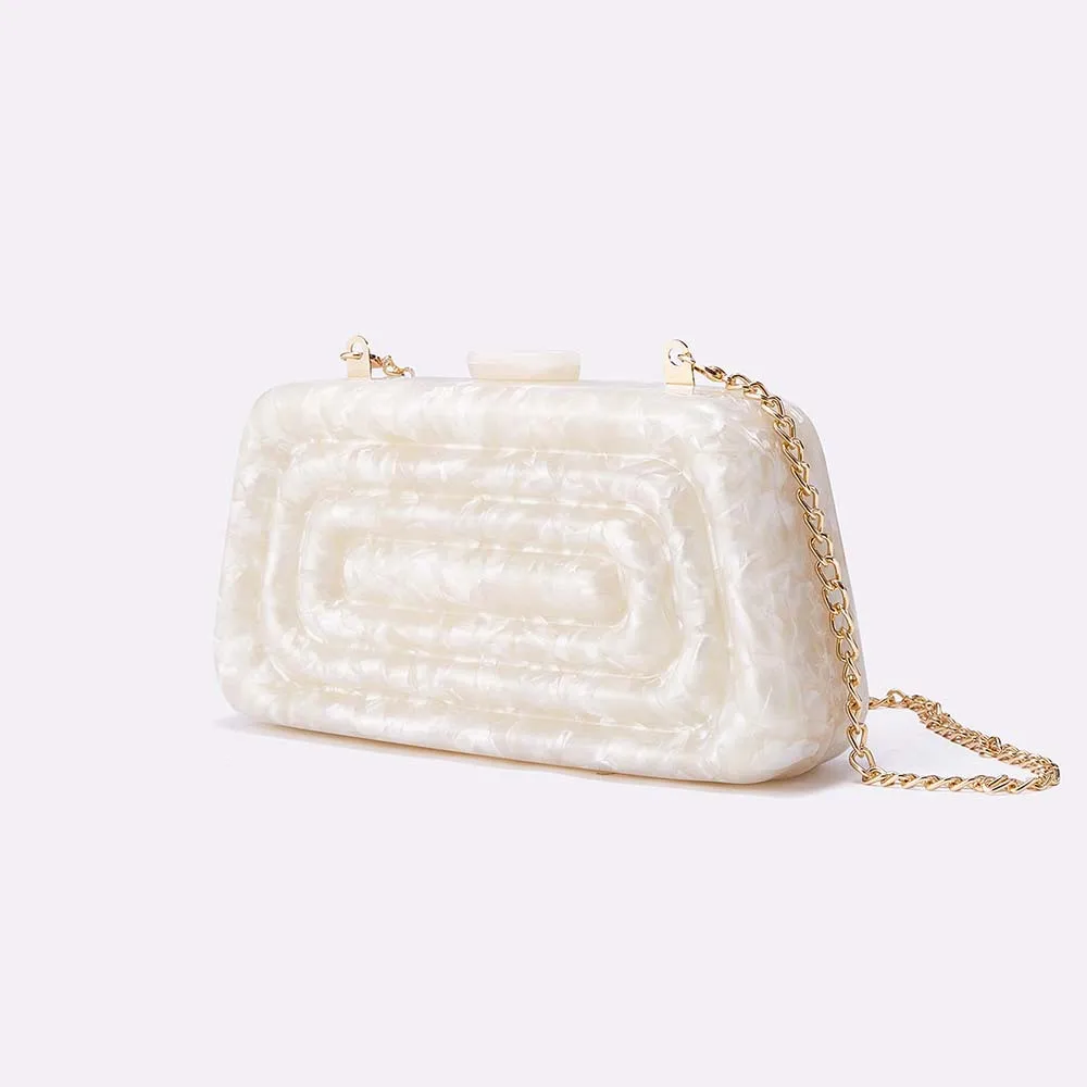 

NEW Brand Marble Female Bride Wedding Clutch Bag Crossbody Bag Women Luxury Party Messenger Day Acrylic Evening Purse