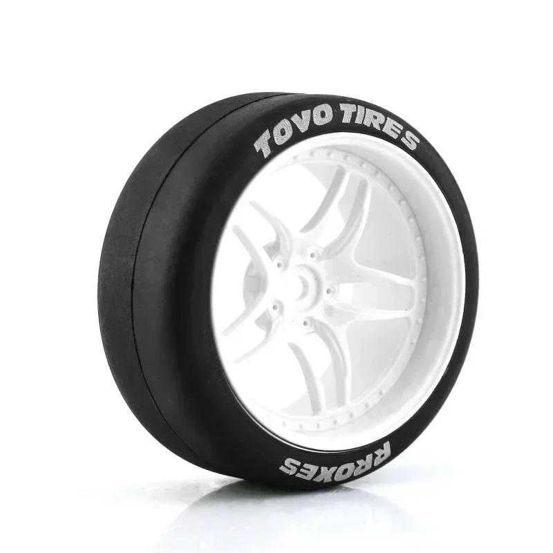 

4pcs 65mm Hard Drift Tire 1/10 RC Drift Car On Road Touring Racing Car Tyre Wheel for Tamiya TT01 TT02 XV01 PTG-2 Kyosho HPI HSP