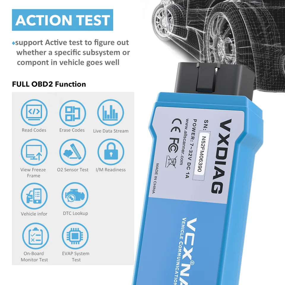 VCX NANO 故障診断機 TOYOTA＆LEXUS ☆最新☆ VXDIAG おまけ付き! 0