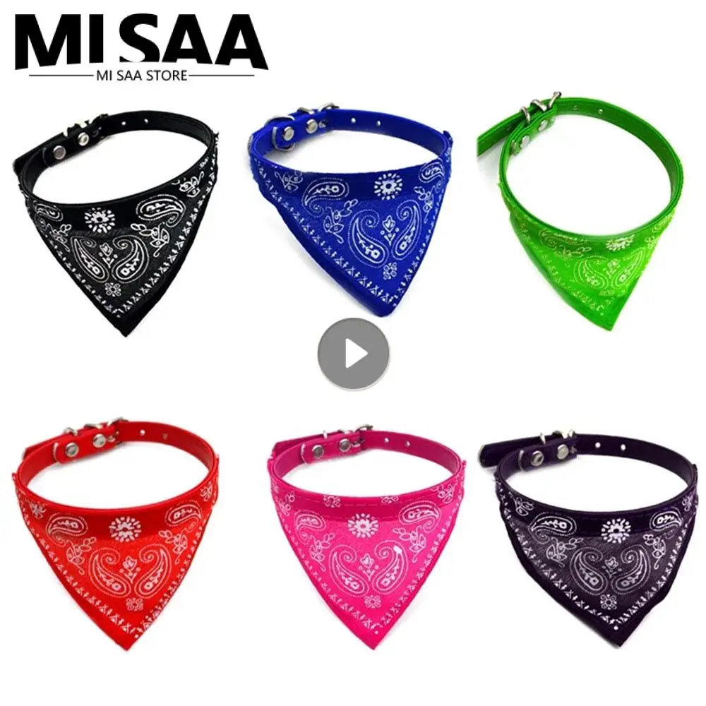 Bibs Convenient Cute And Colorful 7 Colors Available Popular Leather Need Cat Bandana Pet Supplies Adjustable Bib Comfortable