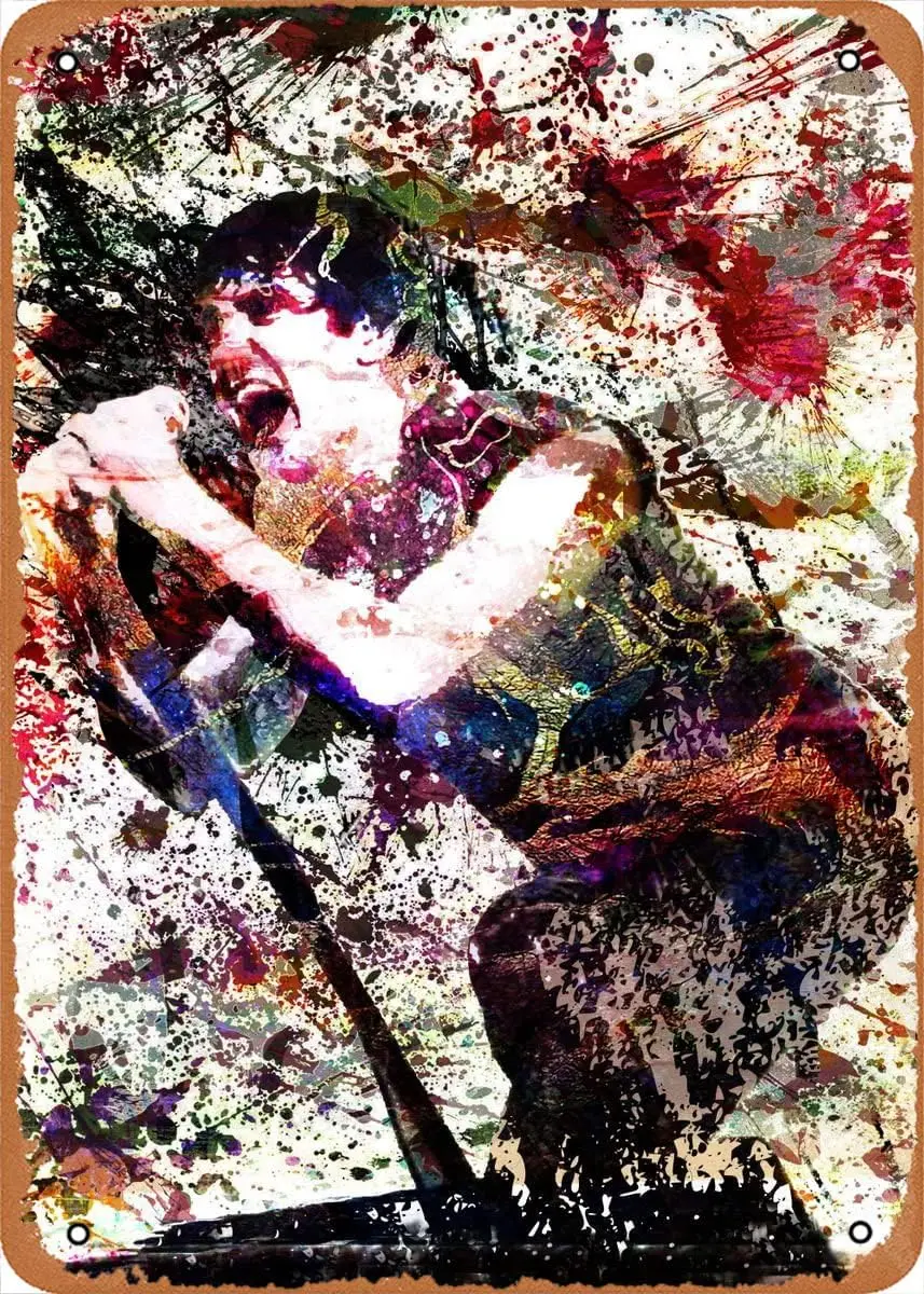 Vintage Metal Tin Sign Trent Reznor NIN Music Musical Bar Pub Cafe Wall Kitchen Bathroo Poster Karaoke Retro Decor Art 8x12 sign