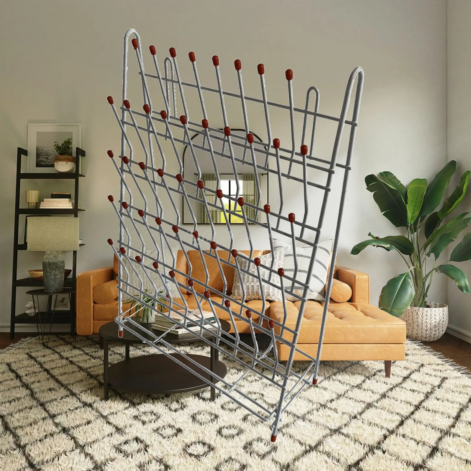 Practical Bottle Drain Racks Hanging Lab Drain Holder Test Tube Storage Shelf Iron PVC Coated for Factory Work Space