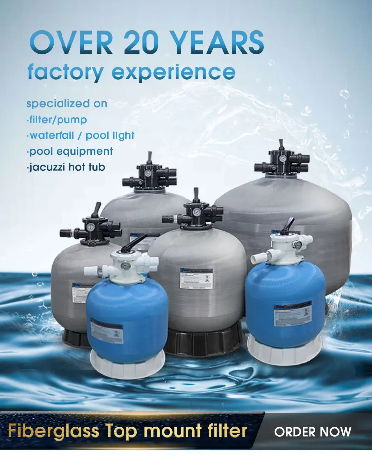 New Structural Design Swimming Pool Sand Filter System Automatic Backwash Control Valve Pool Water Circulation Cleaning