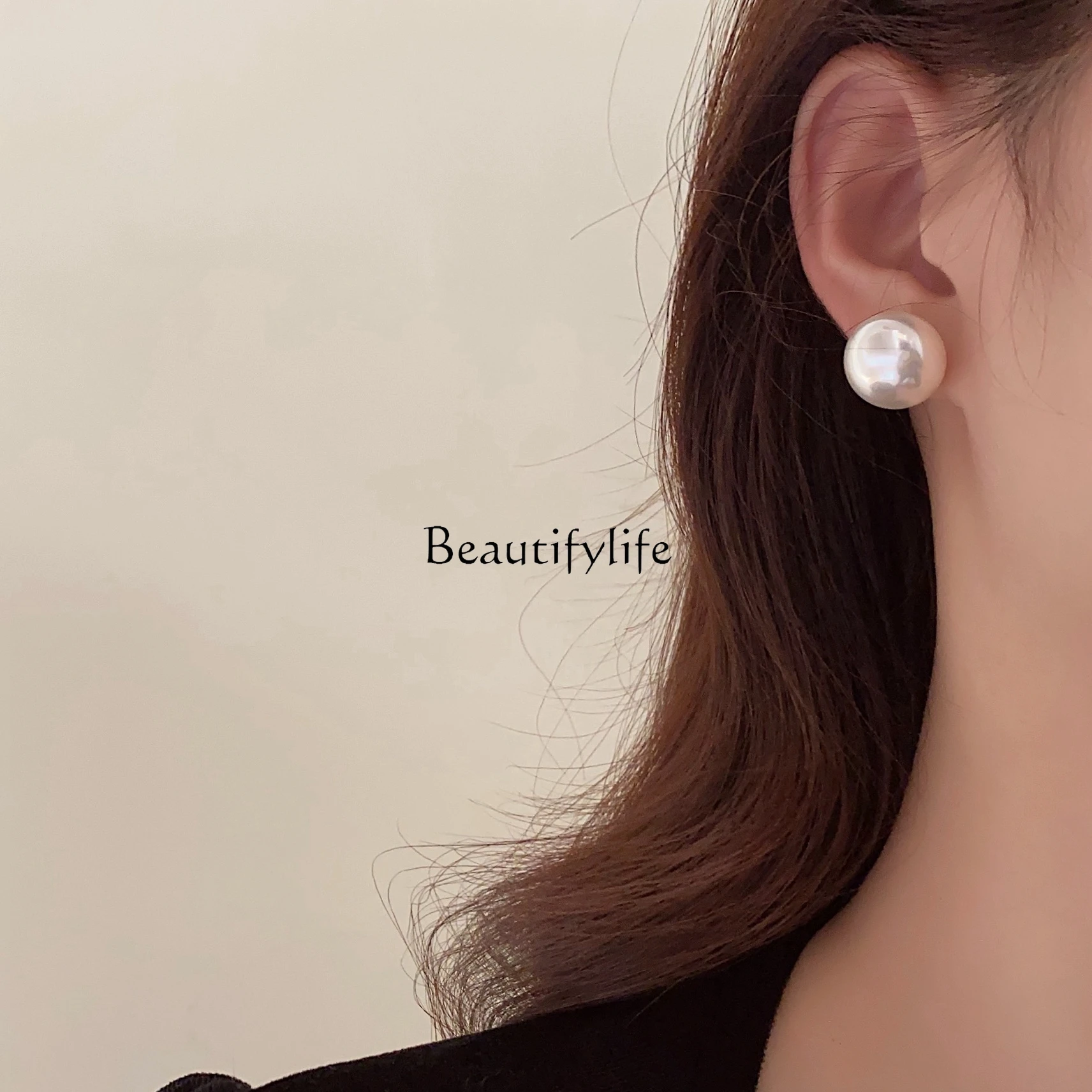 Vintage Steamed Bread Pearl Gentle Ear Studs High Sense Fashionable Earrings