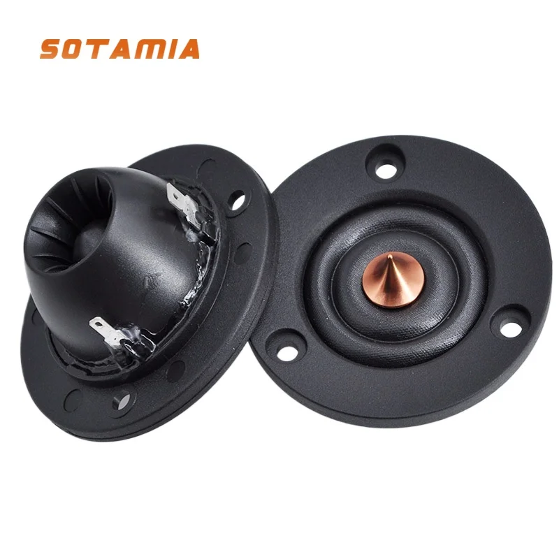 SOTAMIA 2Pcs 2 Inch Tweeter Speaker 4 6 Ohm 30W Bullet Silk Film Treble Speaker 25 Core Bullet Loudspeaker DIY Home Sound System