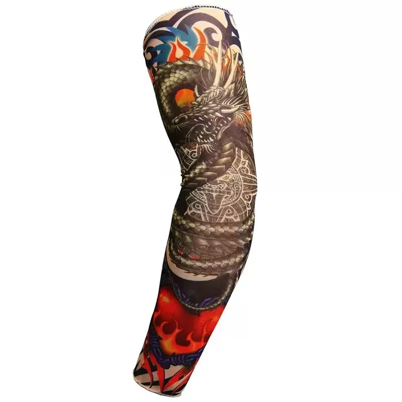 Nylon tattoo sleeves for outdoor UV protection, temporary running sleeves 2 pieces for skin protection