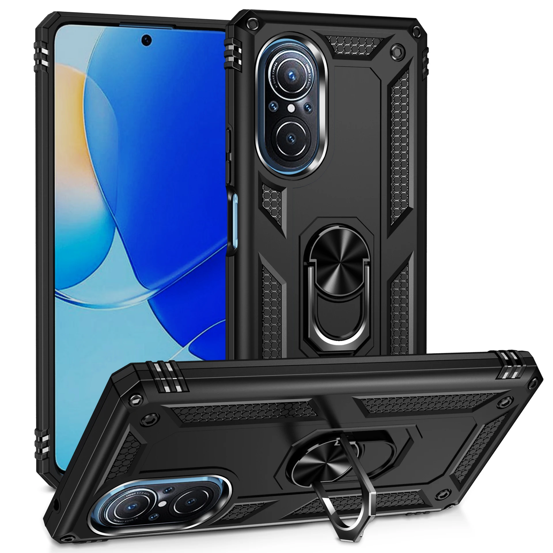 Armor Military Drop Protective Back Cover Shockproof Case With Metal Ring Holder For Nova9 Nova 9SE Nova8 Nova 8i Nova 5T