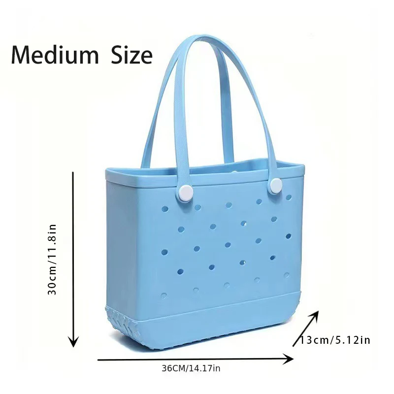 EVA Beach Bogg Bag Waterproof Large Tote Shoulder Handbag Lady Large Capacity Handbag Fashion Women Summer Beach Tote Bogg Bags