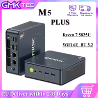 GMKtec M5 Plus Ryzen 7 5825U Mini PC Win11 Pro DDR4 SO-DIMM NVMe M.2 SSD WiFi6E BT5.2 Tri-Display Desktop Office Gaming Computer