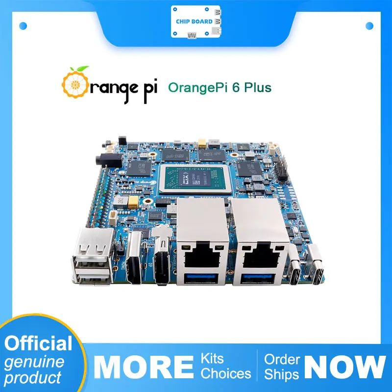 Orange Pi 6 Plus: 16GB/32GB DDR5, 45 TOPS NPU, Runs Linux/Android/Windows/ROS2
