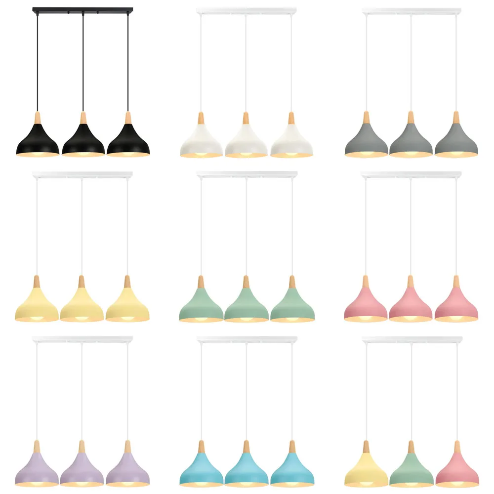 3 Heads Modern Loft LED Pendant Lamps for Living Room Kitchen Bedroom Home Decor Restaurant Chandeliers Lights Lighting Fixtures