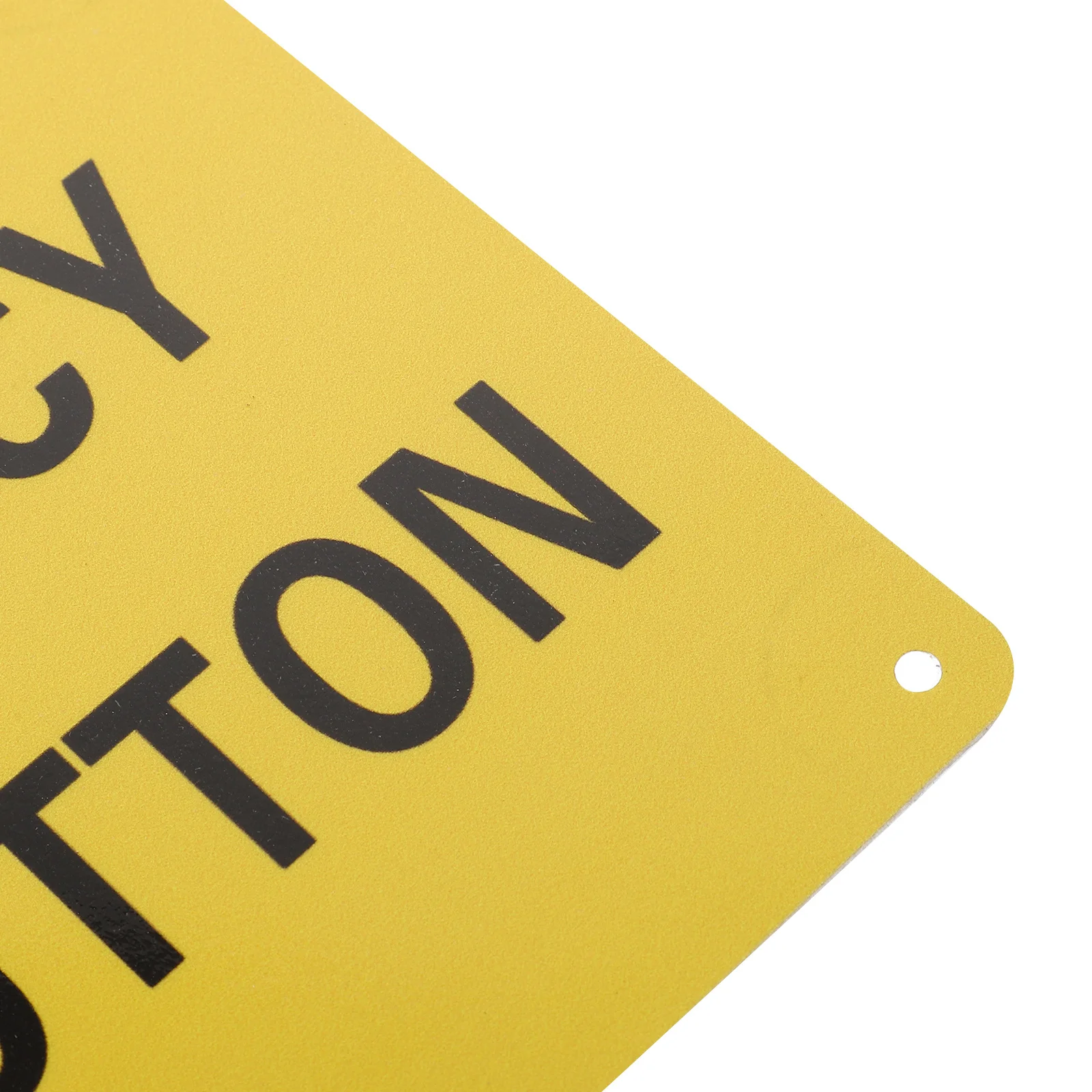 Warning Emergency Stop Metal Sign Durable Aluminum Material Versatile Size Highly Visible Lettering Simple Design for Various