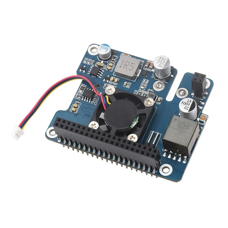 For PCIe To M.2 Interface Raspberry Pi5 NVMe SSD with PoE Expansion Board Cooling Fan