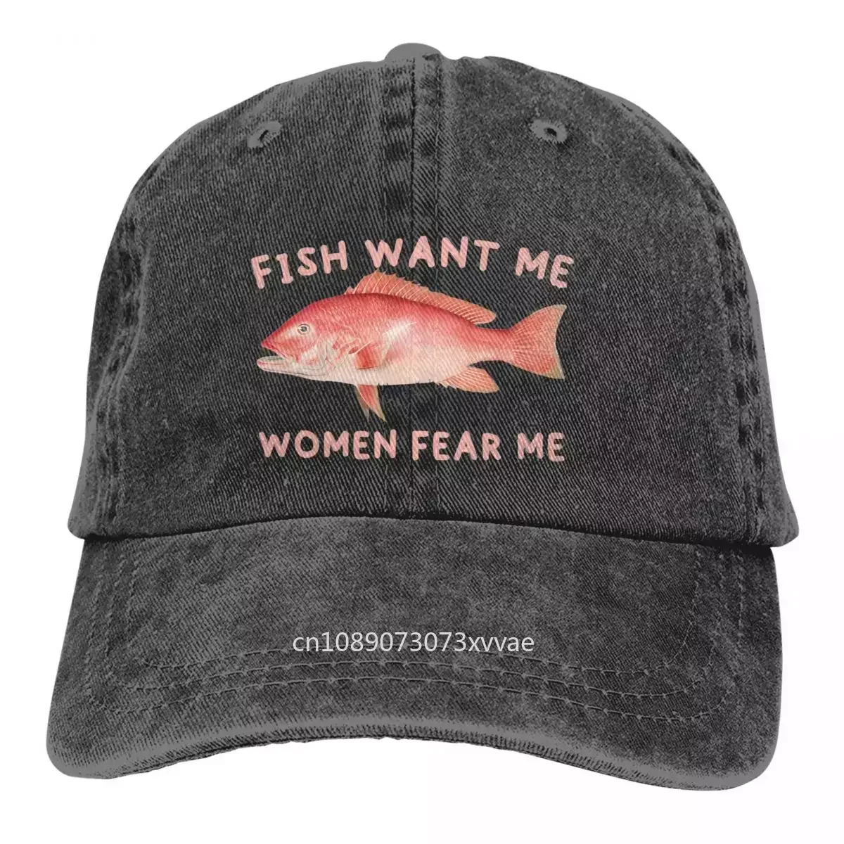 

Fish Want Me Women Fear Me Classic Baseball Cap Men Hats Visor Protection Snapback All Seasons Travel Adjustable Animal Caps