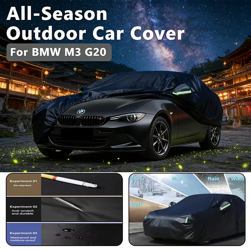 

Car covers for BMW M3 E90 E93 F80 E92 G20 Outdoor Protection Full Car Covers Snow Cover Sunshade Waterproof Dustproof Exterior