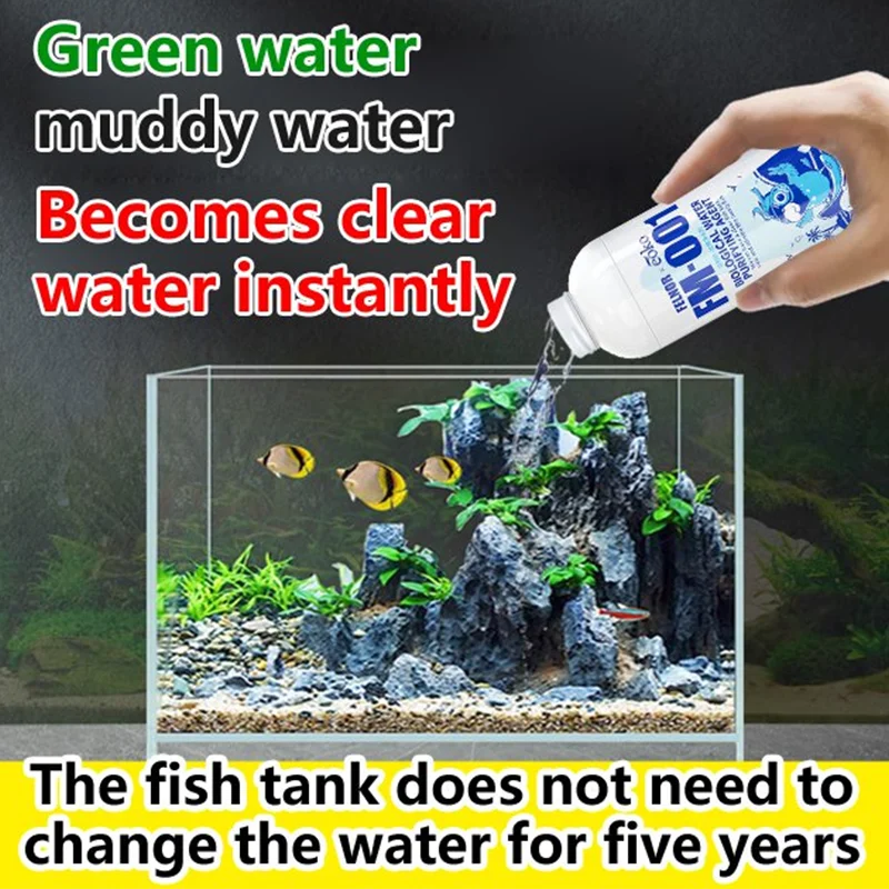 300/600ML Fish Tank Water Purifier Turbid Yellowing Nitrifying Bacteria Purifies and Clarifies Water Quality Water Purifier King