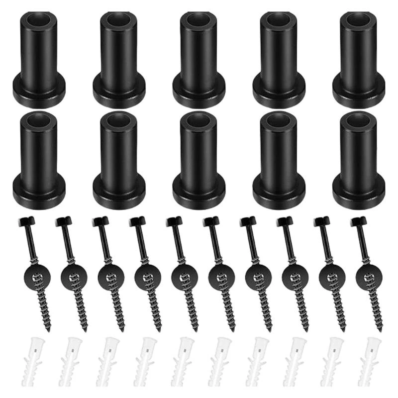 

652F 10 Set Set Barn Door Druck Spacers, установленные для раздвижной двери, включают в себя лаг -лаг -болты на стенах для