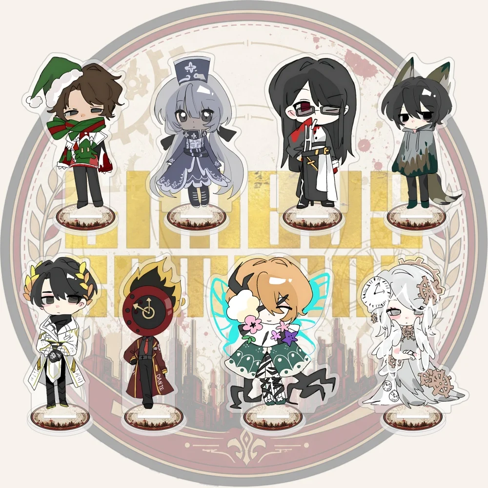 Game Limbus Company Acrylic Stand Figurine Yi Sang Don Quixote Faust 10cm Cute Chibi Desktop Decor Model Plate Keychain